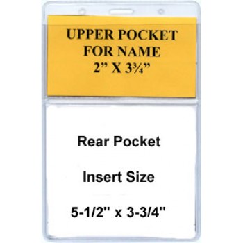 Vinyl Top Load 4" x 6" Conference Badge & Program Holder - 100 pack